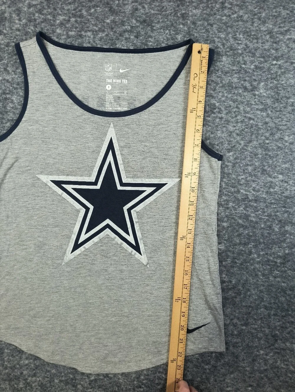 Nike Dallas Cowboys tank top, gray, women's small
